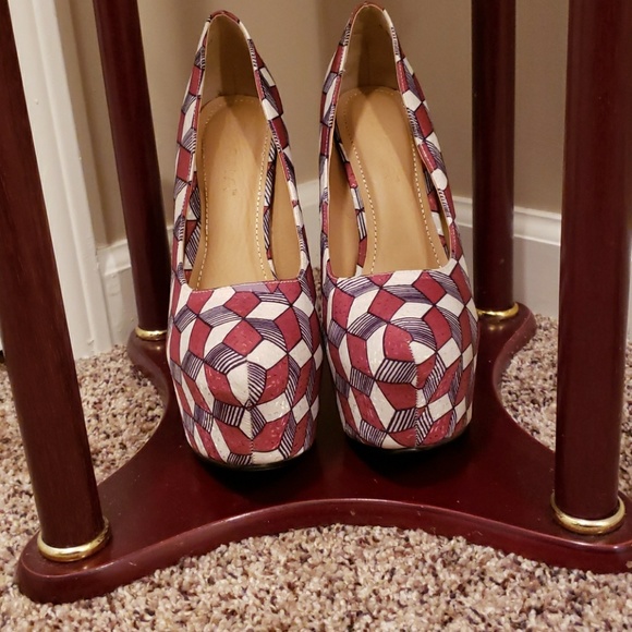 NWOT Platform Checkered Stilletos - Picture 2 of 8